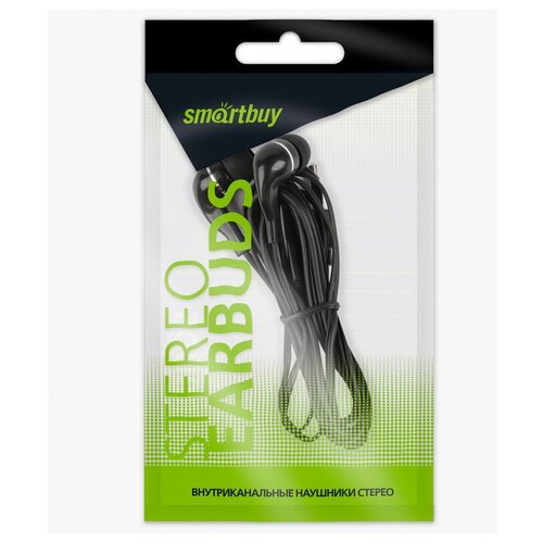 Наушники-вкладыши с микрофоном SmartBuy S4 1м черный 13100₽