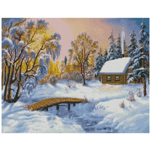 Купить Алмазная мозаика Зимний лес , 40x50 см, Колибри