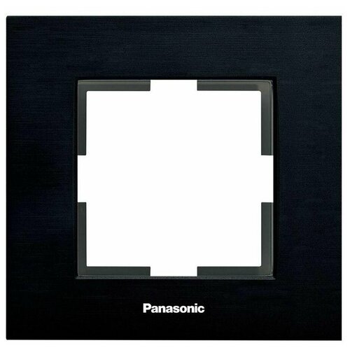 Рамка Panasonic Karre Plus декоративная 1x металл черный (упак.:1шт)