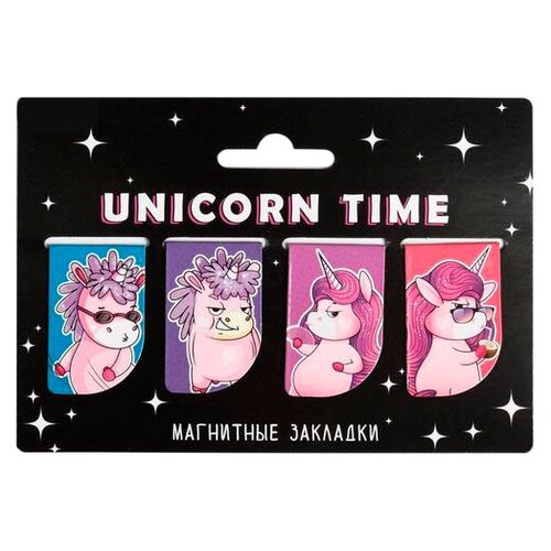 Набор закладок ArtFox Unicorn time, 4958973 4 шт.