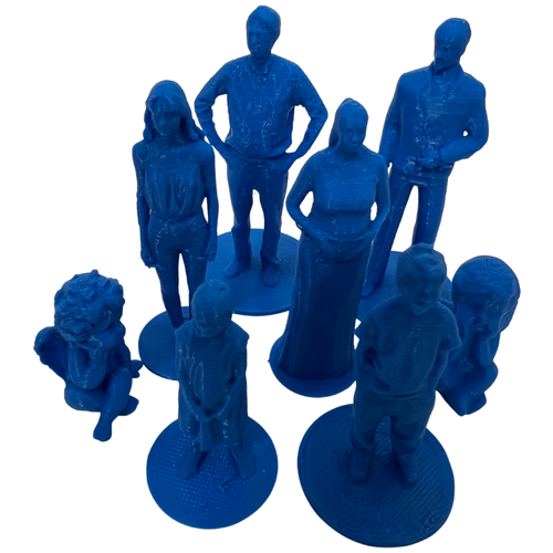 Мини-набор фигурок для семейных расстановок по Б. Хеллингеру (синего цвета)