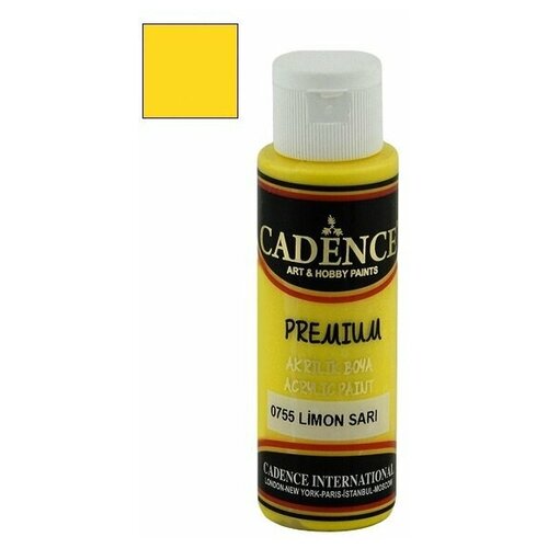 Акриловая краска Cadence Premium Acrylic Paint, 70 мл. Lemon Yellow-0755 seresstore artdeco acrylic wood paint 500 ml lemon yellow