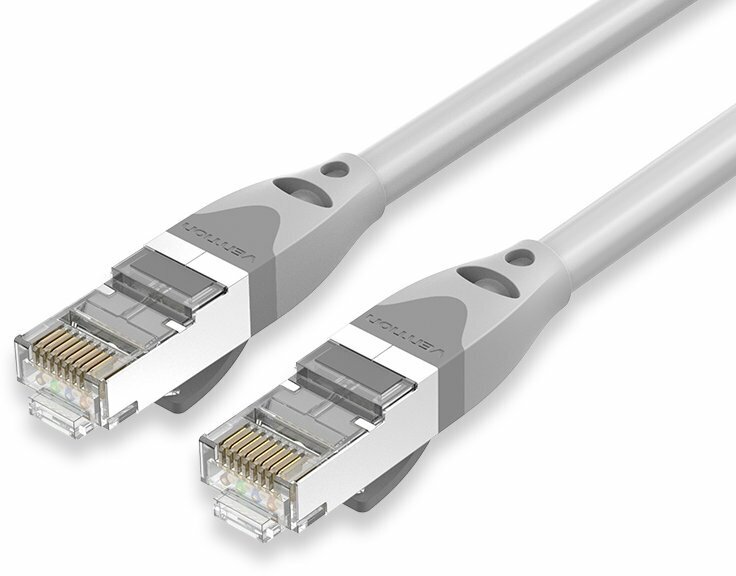 Сетевой кабель Vention SFTP cat.6A RJ45 0.3m (30cm) Grey IBHHAA