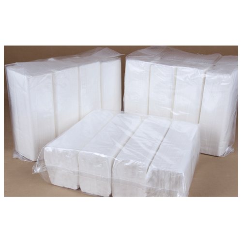 Салфетки бумажные 4800 шт, 24х24 см (48 упаковок по 100 шт) однослойные, белые