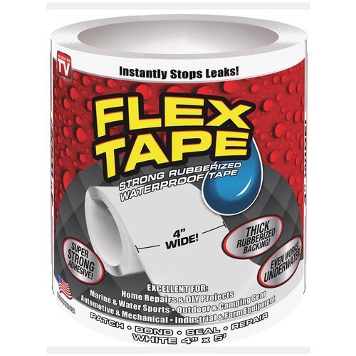 Клейкая лента Flex Tape White усиленной фиксации, 102 мм x 1.52 м