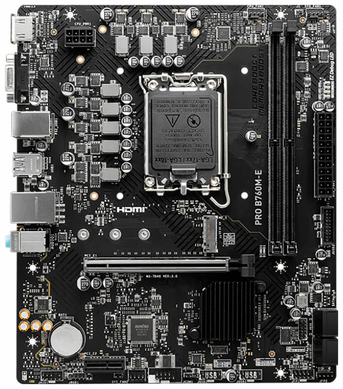 Материнская плата MSI PRO B760M-E (LGA1700, mATX) — фото 1