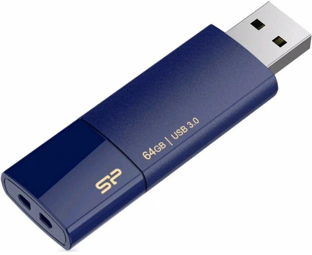 Флеш накопитель 64Gb Silicon Power Blaze B05, USB 3.0, Синий