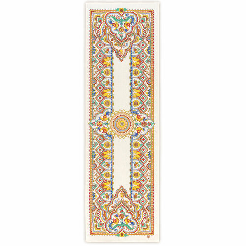 Дорожка настольная (льняная) Павловопосадские платки 2055 