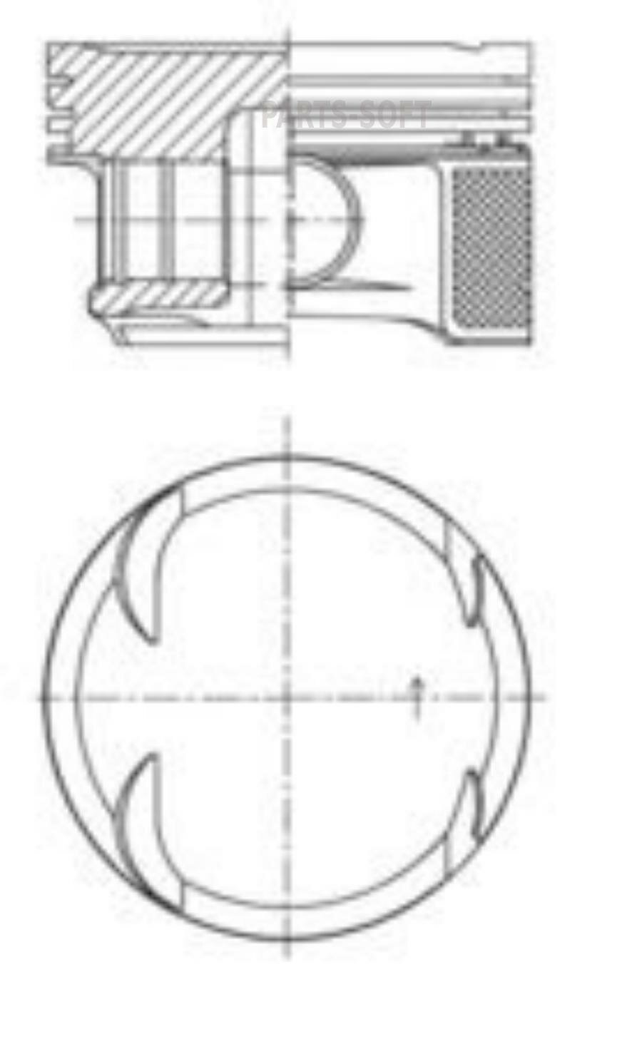 KOLBENSCHMIDT 41724600 Поршень dm.82x1.2x1.5x2.5 STD [Цена за 1 шт]