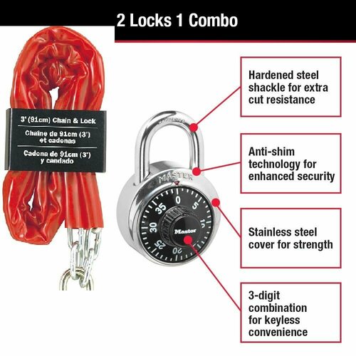 Замок кодовый цепной MASTER 1516-D USA 6250₽