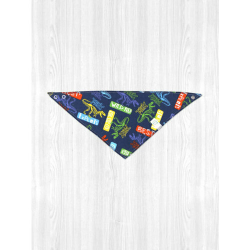 Нагрудник-треугольник для маленьких деток НМХ49 скелеты. Комплект - 15 шт.