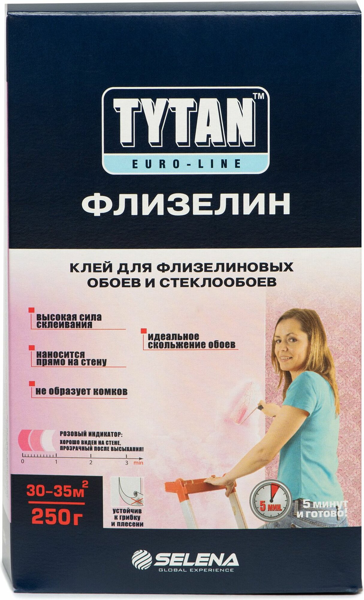 Обойный клей TYTAN Euro-line для флизелиновых и стеклообоев 250 г