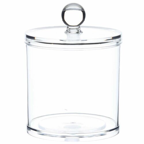 Контейнер для ватных дисковпалочек 10х13 см с крышкой пластик 1248₽