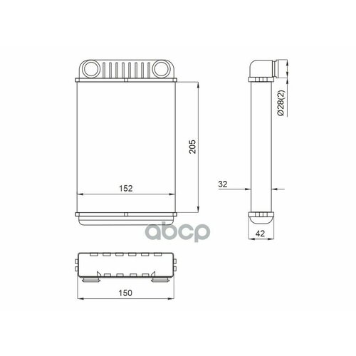 Радиатор Отопителя Салона Tg-Rih002895018021 TiGuar Ti-Guar арт TGRIH0028 6780₽