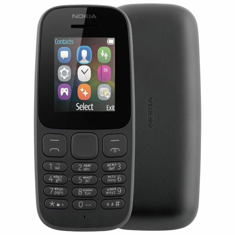 Мобильный телефон NOKIA 105 TA-1428 DS EAC UA CHARCOAL - фото №9