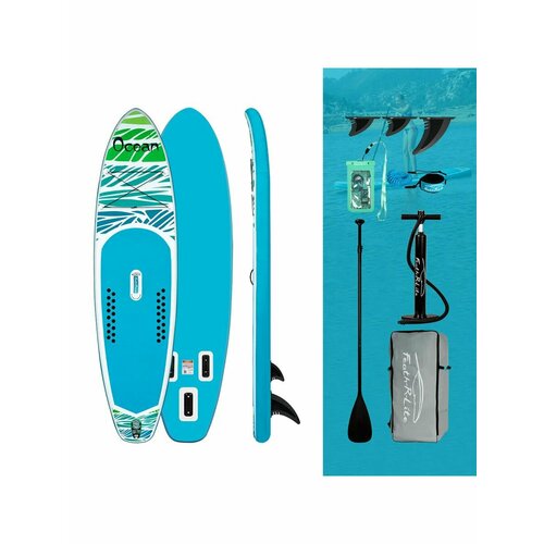 Сапборд надувной, сап борд, sup board, FunWаtеr Ocean 320 синий, размер XL