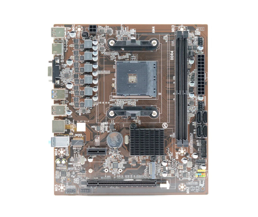 Материнская плата AFOX B450D4-MA-V4 (SocketAM4 AMD B450 mATX2DDR4 M.2 PCI-E16 PCI-E HDMI VGA PC3200)