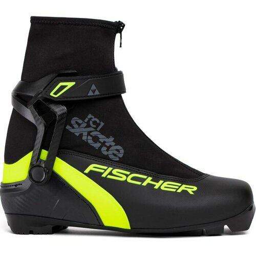 Лыжные ботинки FISCHER NNN RC1 Skate (S86022) (черный/желтый) (38) лыжные ботинки fischer rc 1 skate s86022 nnn черный салатовый 2022 2023 41 eu