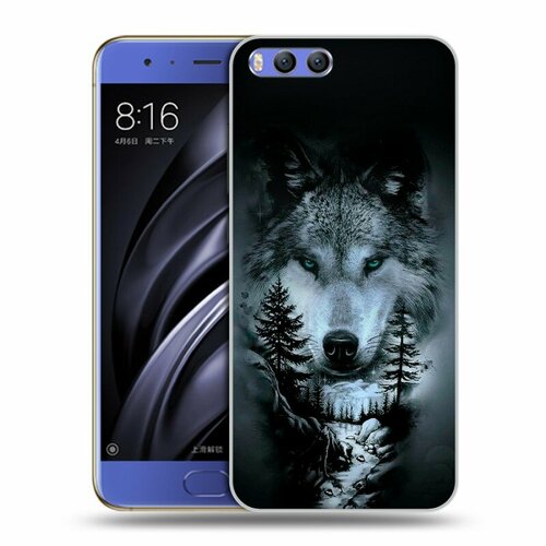 Дизайнерский силиконовый чехол для Сяоми Ми 6 / Xiaomi Mi6 Лесной волк