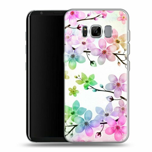Дизайнерский силиконовый чехол для Samsung Galaxy S8 Plus Органические цветы дизайнерский горизонтальный чехол книжка для samsung galaxy s22 органические цветы