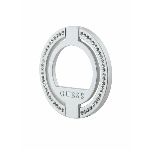 Кольцо-держатель Magsafe Guess Metal Ring stand Diamond Rhinestones (Silver)