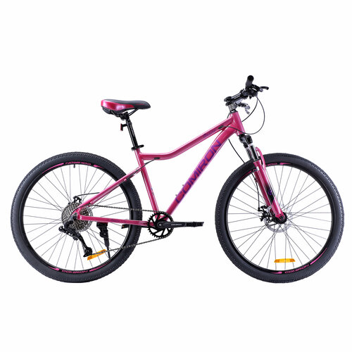 Велосипед Взрослый Женский Алюминиевый горный 27.5 дюймов. 10 скоростей/ на рост: 150-175см / COMIRON DESIRE втулки на промподшипниках. розовый (DAZZLING ROSE)