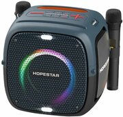 Колонка портативная Bluetooth Hopestar Party One 80 Вт, караоке (2 микрофона) синий