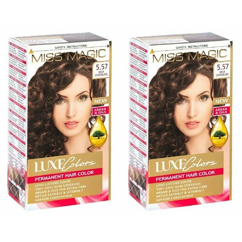MISS MAGIC LUXE Colors Краска для волос тон 557 - молочный шоколад 2 шт 881₽
