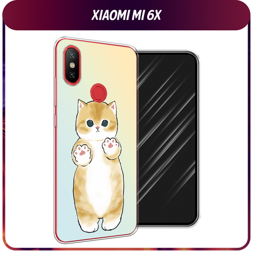 Силиконовый чехол на Xiaomi Mi 6X/A2 / Сяоми Mi 6X/A2 Лапки котика силиконовый чехол на xiaomi mi 6x a2 сяоми mi 6x a2 черно белый узор