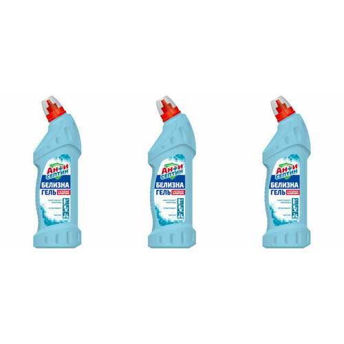 Антисептин Отбеливатель жидкий Белизна гель-концентрат, 750 мл, 3 шт
