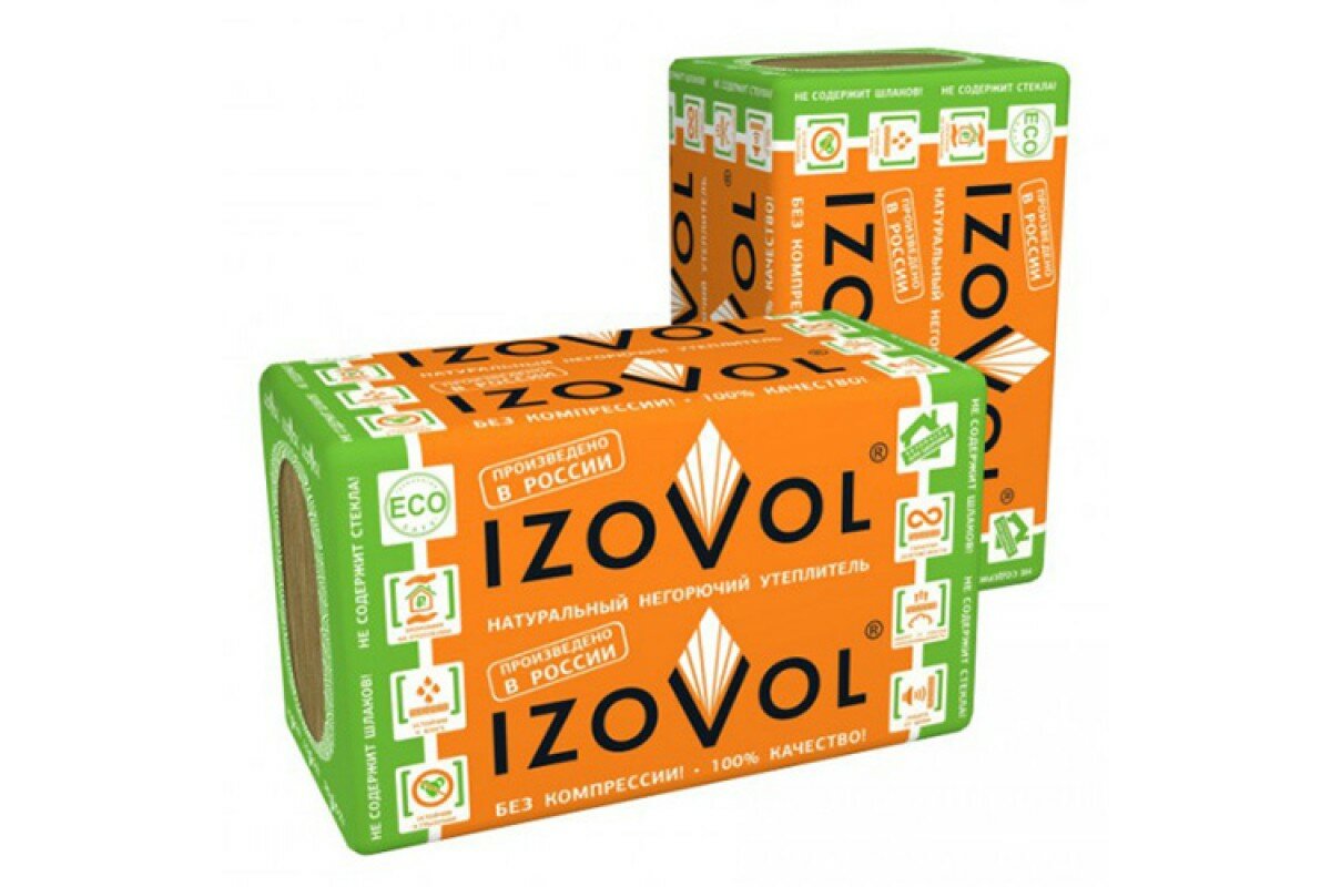 Утеплитель IZOVOL В-90 1200х600х50мм 576м² 0288м³ (8 плит)