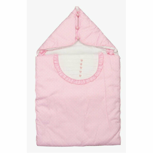 Конверт на выписку сатиновый с рюшей Розовый 450₽