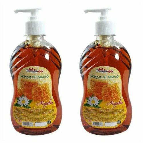 Чистоделофф Жидкое мыло, Медовое, гипоаллергенное с дозатором, 500 мл, 2 шт