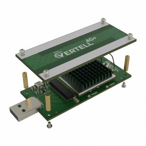 Модем Fibocom L850-GL c антенной Vertell 4g lte cat 9 модем fibocom l850 со встроенной антенной 4g lte mimo 5dbi и интерфейсом usb