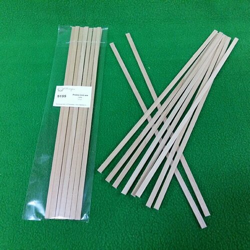 СВ Модель 5155 Деревянные рейки для моделизма из липы 2х6 мм 10 шт длина 30 см 490₽