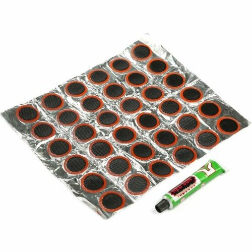 Латки резиновые для ремонта камер Red Sun STG RS-4803 (клей + заплатки 36 шт.) в коробке