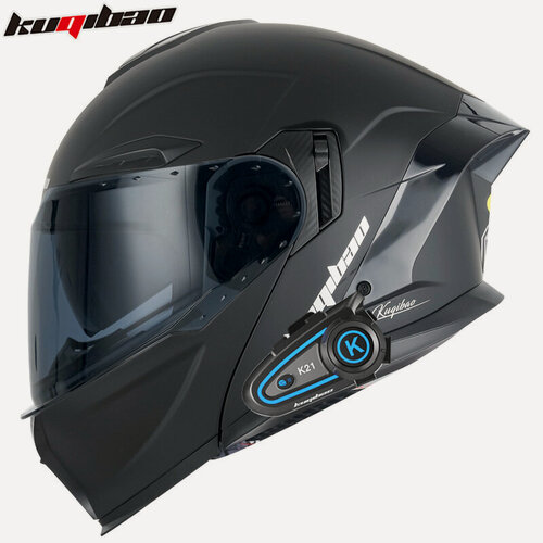 Изображение товара Шлем Chibao K21, с Bluetooth, матовый черный