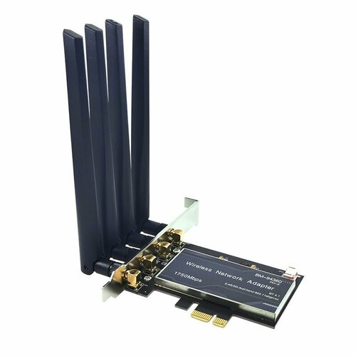 Wi-Fi PCI-E Адаптер BM-94360 245 ГГц 1750 Мбитсек Bluetooth 41 4 Внешние Антенны Сетевая Карта для ПК для Компьютера для Макбука 2970₽