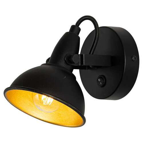 Бра De Fran B-1113 Е14 220В 160Вт 220В Sirius черный золото с выключателем 2674₽