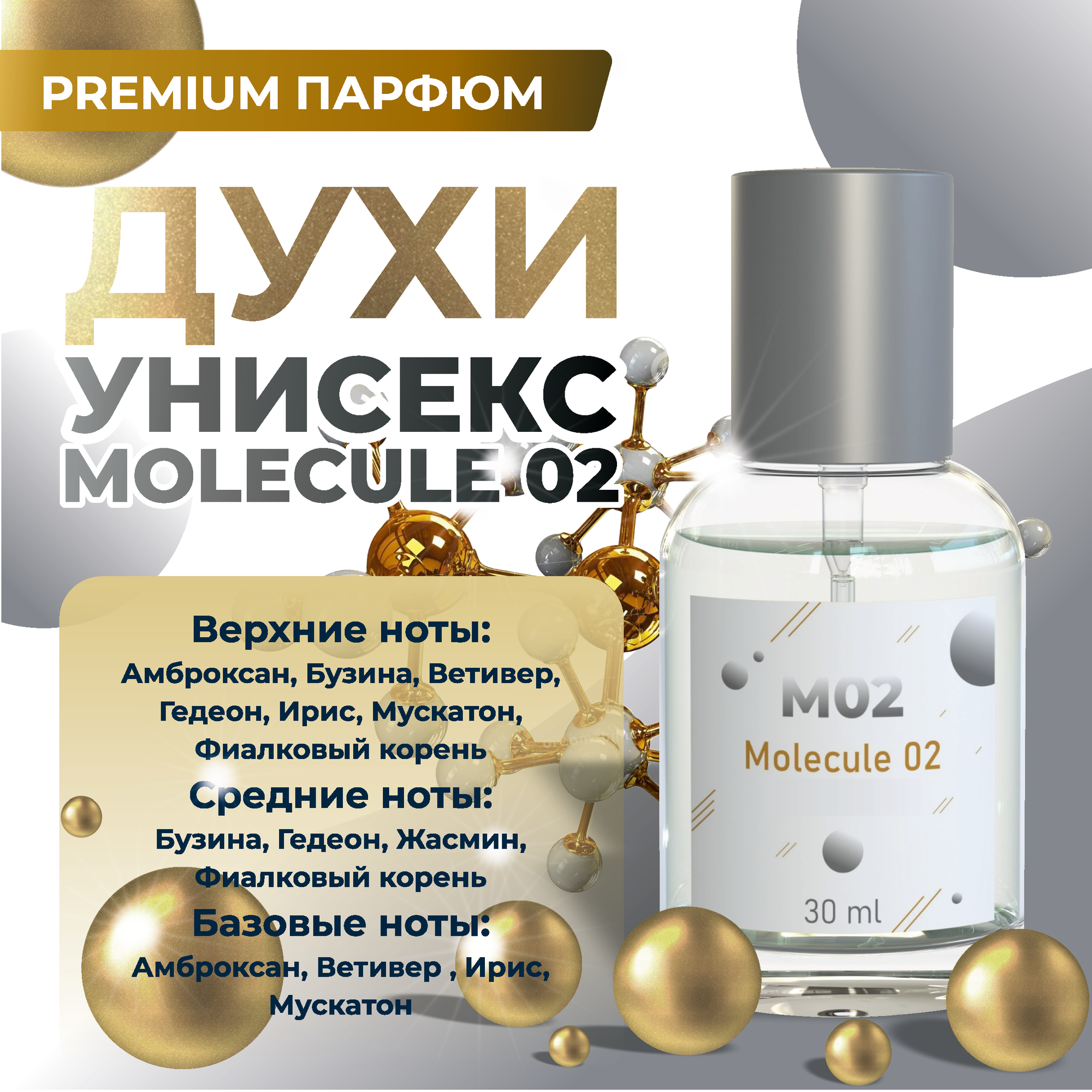 Духи женские Молекула 02, Molecule 02 , 30мл — фото 1