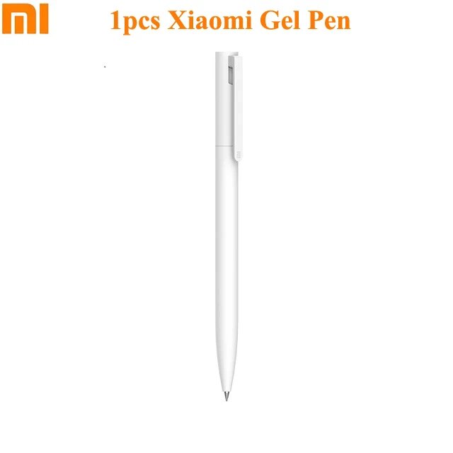 Ручка гелевая Xiaomi 0,5 мм с черными чернилами, японская ручка-карандаш MiKuni с гладкими гелевыми чернилами для письма, школьные и офисные канцтовары Белый, 1pcs pen