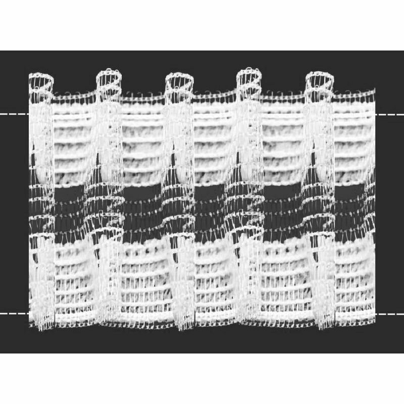 Лента шторная КНР 55 мм 50 м прозрачный (белый) (р.5931)