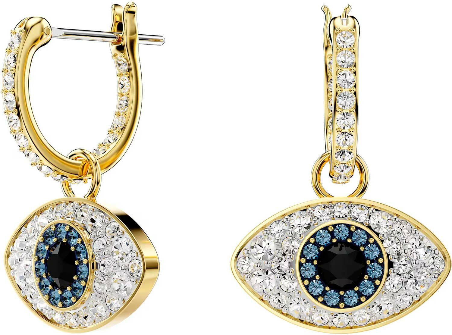 Серьги с подвесками, кристаллы Swarovski