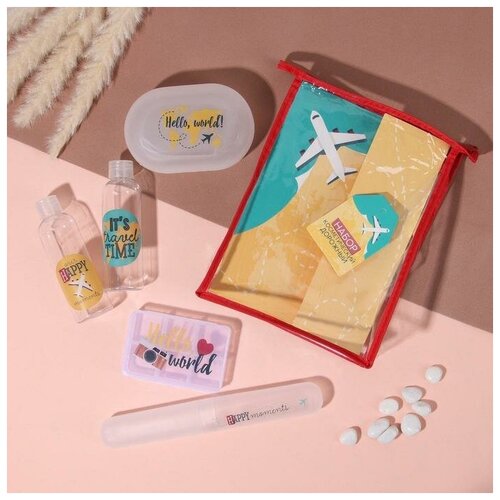 фото Набор дорожный «travel time», в чехле, 5 предметов mikimarket