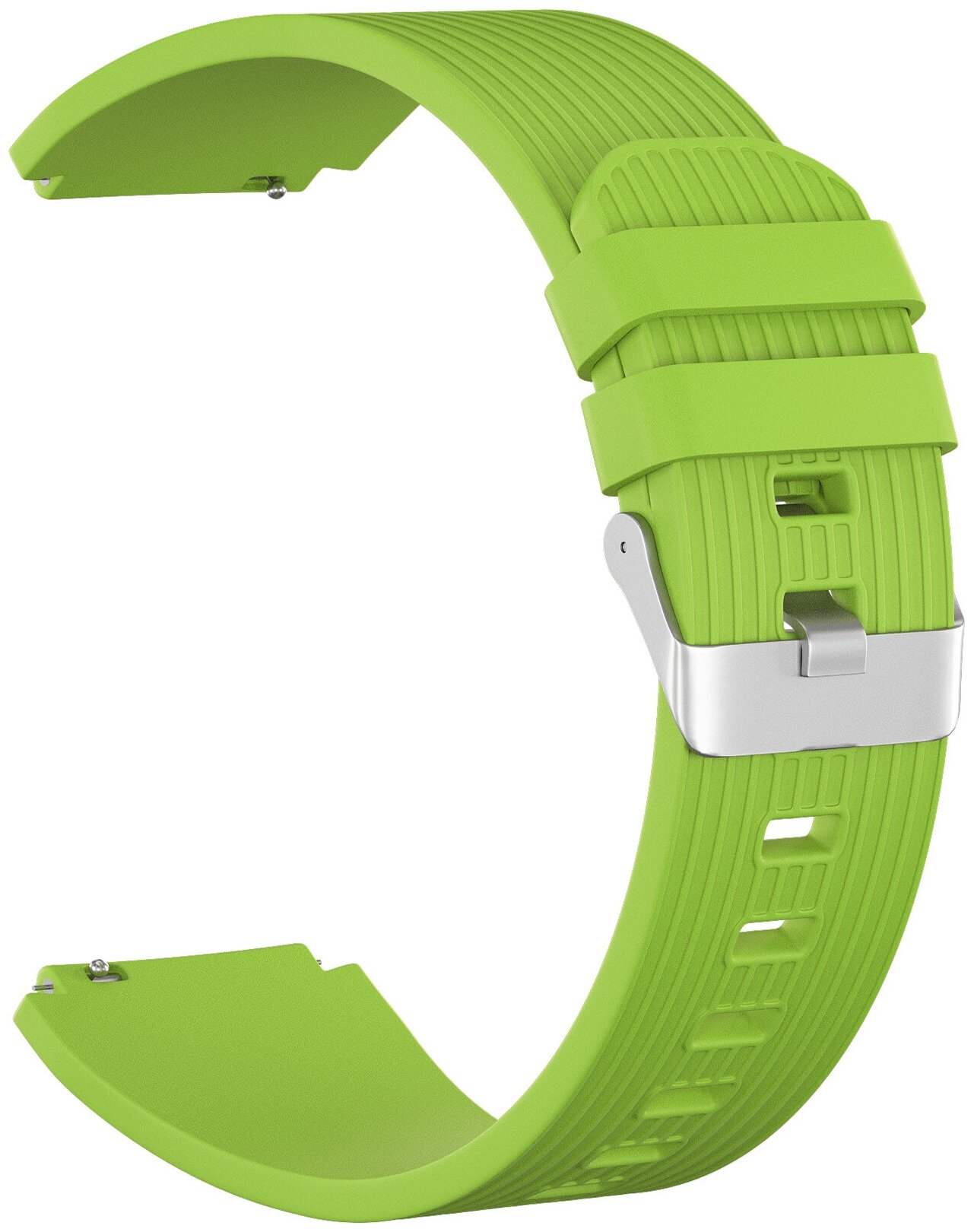 Ремешок силиконовый GSMIN Italian Collection 22 для Samsung Gear S3 Frontier / Classic / Galaxy Watch (46 mm) (Светло-зеленый)