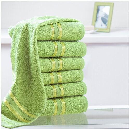 фото Доми полотенце для рук harmonika цвет: салатовый 33х50 см - 6 шт dome