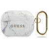 Чехол Guess для Airpods Pro TPU case with ring Marble design White - изображение