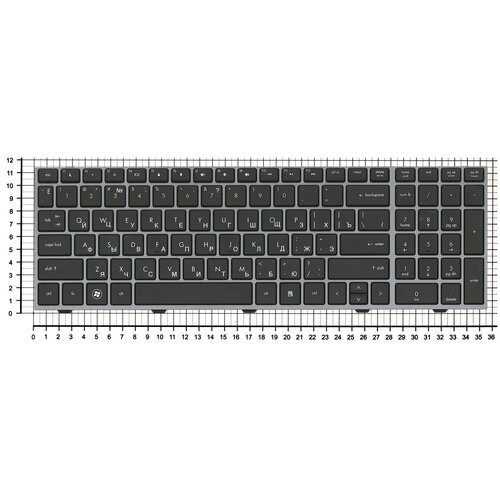 Клавиатура для ноутбука HP MP-10M13SU-4423 черная с серой рамкой 113000₽