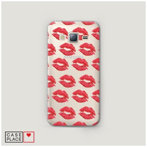 фото Чехол пластиковый samsung galaxy j3 2016 поцелуй фон case place