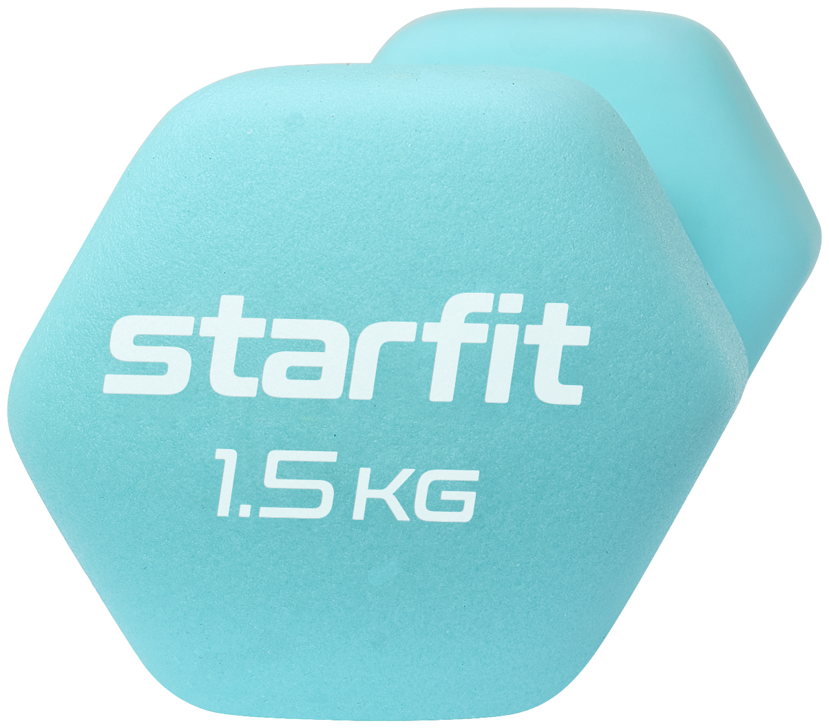 Гантель неопреновая STARFIT Core DB-201 1,5 кг, мятный